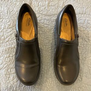 Clarks Women’s Black Leather Shoes